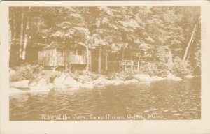 RP: OXFORD, Maine, PU-1934; A bit of the shore, Camp Ohuivo, 