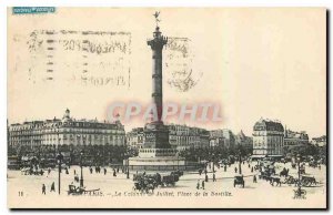 Old Postcard Paris Place July Column Bastille