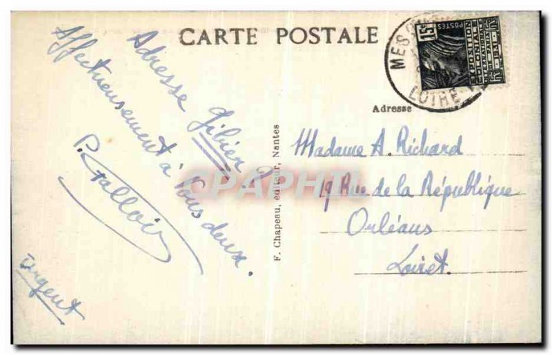 Old Postcard Saint Nazaire Boulevard of the Ocean and the Beach