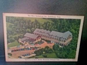 Postcard  Aerial View of entrance to GREAT SMOKY MOUNTAIN NATIONAL PARK