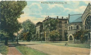 Galesburg Illinois Whiting Hall 1911 Postcard Used