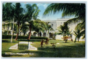 1924 Hotel Washington Golf Course Canal Zone Over Print Vintage Postcard