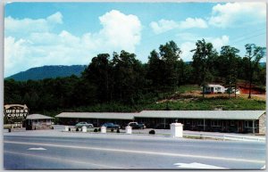 Webb's New Court Chattanooga Tennessee TN Roadway View and the Building Postcard