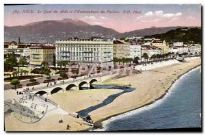 Nice Old Postcard Quai du Midi and L & # 39Embouchere Paillon