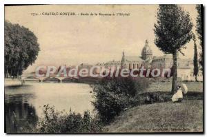 Postcard Old Chateau Gontier Bords de Mayenne And I'Hopital