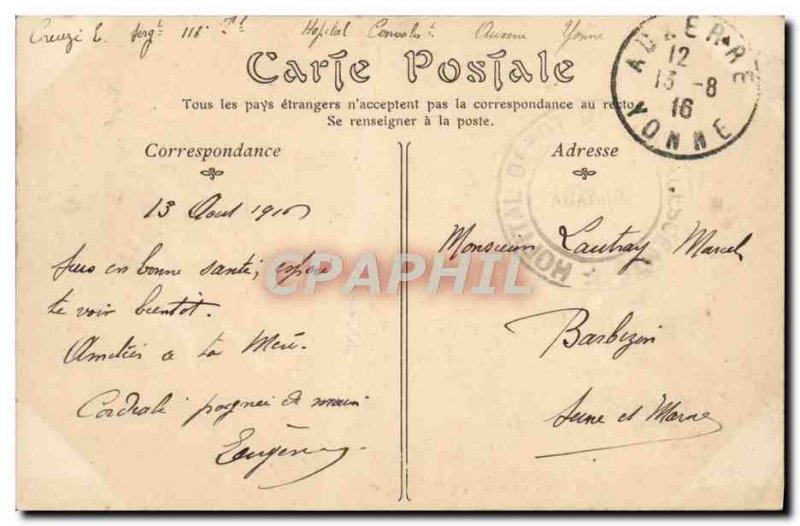 Old Postcard Auxerre L & # 39Eglise Saint Germain