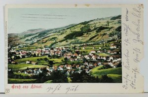 Switzerland Gruss Aus Ebnat c1900 View of Town Postcard G16