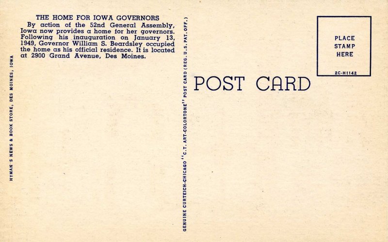IA - Des Moines. Governor's Mansion