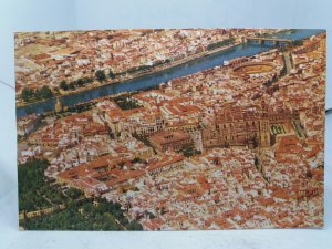 Aerial View of Sevilla Spain Vintage Postcard c1960