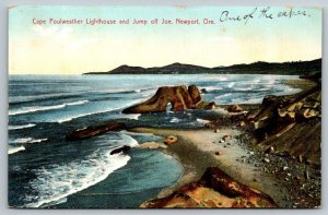 Newport  Oregon  Cape Foulweather Lighthouse   Postcard  c1915