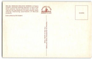 MERCADO MACLOVIO HERRERA Nuevo Laredo Mexico 1950s Cars Vintage Postcard