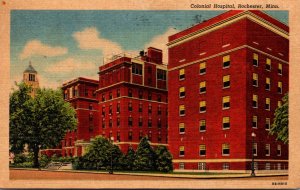 Minnesota Rochester Colonial Hospital 1953 Curteich