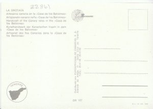 Occupation Postcard - Handcraft of The Canary Isles - Casa de los Balcones ZZ861