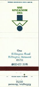 The Mountain Inn Killington Vermont Vintage Matchbook Cover 