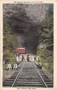 J39/ Johnson City Tennessee Postcard c1910 Natural Railroad Tunnel  86