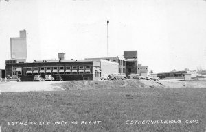 RPPC ESTHERVILLE PACKING PLANT ESTHERVILLE IOWA REAL PHOTO POSTCARD (c. 1940s)