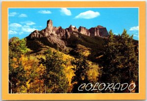 Postcard - Courthouse Mountain and Chimney Rock in Western Colorado