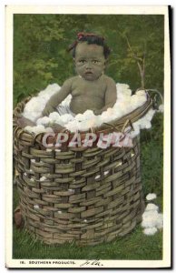 Postcard Old Negro Child black Southern Cotton product