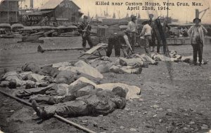 Vera Cruz Mexico Killed near Custom House Vintage Postcard AA9570