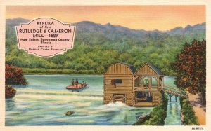 Vintage Postcard 1941 Replica First Rutledge & Cameron Mill Sangamon County ILL