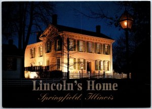 VINTAGE CONTINENTAL SIZE POSTCARD LINCOLN'S HOME AT SPRINGFIELD ILLINOIS