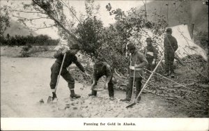 Alaska Gold Panning NZ Graves Co Advertisement c1900-20s Vintage Postcard