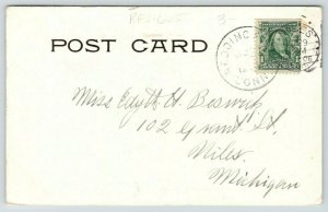 Danbury Connecticut~Episcopal Church & Parsonage~1906 B&W Postcard 