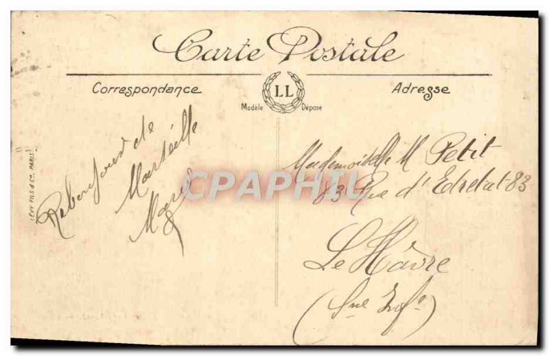 Old Postcard Marseille Palais Longchamp