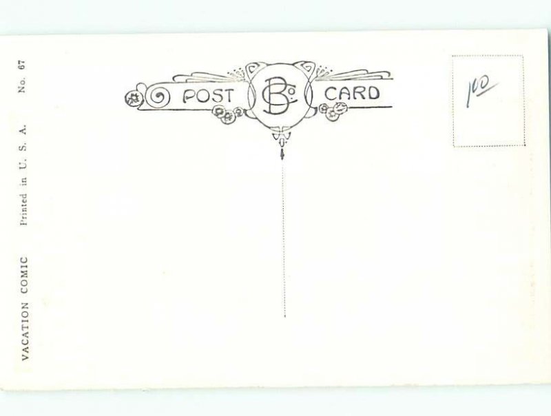 Bamforth Comic FAT WOMAN EATING DINNER AC0071