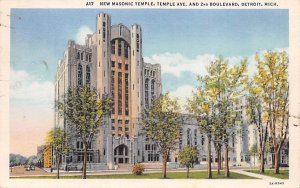 New Masonic Temple Second Boulevard - Detroit, Michigan MI  