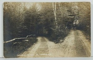Lyndeboro NH RPPC Parting of the Ways Real Photo c1910 Postcard O15