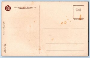 1920's PRETTY COLD WOMAN ARTIST CLARENCE UNDERWOOD POSTCARD WATERCOLOR SERIES