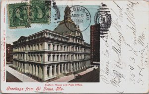 Custom House And Post Office St. Louis Missouri Postcard C165