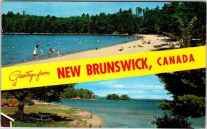 Postcard BEACH SCENE State Of New Brunswick NB AK2220