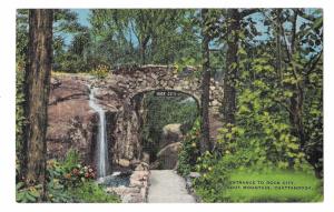 Entrance to Rock City Lookout Mountain Chattanooga TN Vintage Linen Postcard