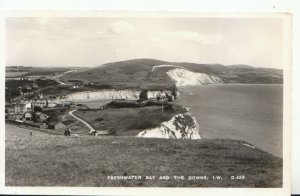 Isle of Wight Postcard - Freshwater Bay and The Downs - Real Photograph - 16482A