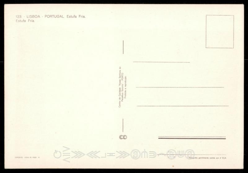 123 - LISBOA - PORTUGAL Estufa Fria