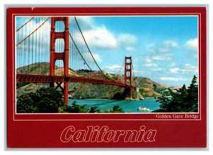 Postcard CA Golden Gate Bridge San Francisco California Continental View Card