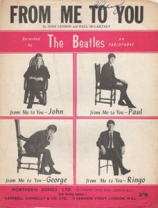 The Beatles From Me To You Worn Sheet Music