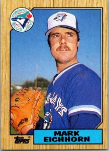 1987 Topps Baseball Card Mark Eichhorn Toronto Blue Jays sk3408