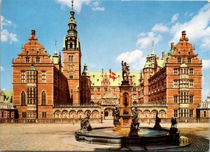 Fountain Frederiksborg Denmark Postcard Top Card UNP Chrome