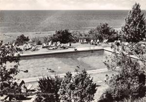 VISBY GOTLAND SWEDEN~SNÄCKGÄRDSBADENS-SWIMMING POOL PHOTO POSTCARD c1950s