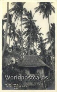 Native Shack Land of Palms Philippines Writing On Back 