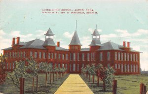 High School Altus Oklahoma 1909 postcard