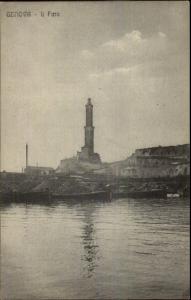 Genova Italy Lighthouse c1910 Unused Postcard