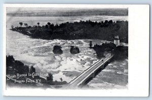 Rochester New York NY Postcard Stone Bridge To Goat Island Scene c1905's Antique