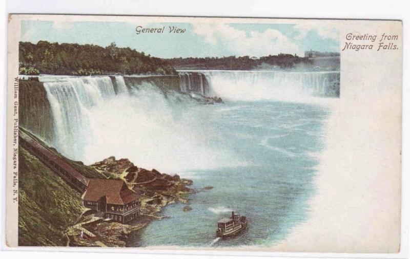 Greetings from Niagara Falls NY PMC 1900c postcard