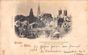 Metz France View from pont St Georges Gruss aus Antique Postcard J60798