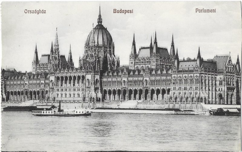 Budapest Capitol of Hungary Parliment 1910