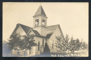 RPPC DIKE IOWA METHODIST EPISCOPAL CHURCH BUILDING VINTAGE REAL PHOTO POSTCARD